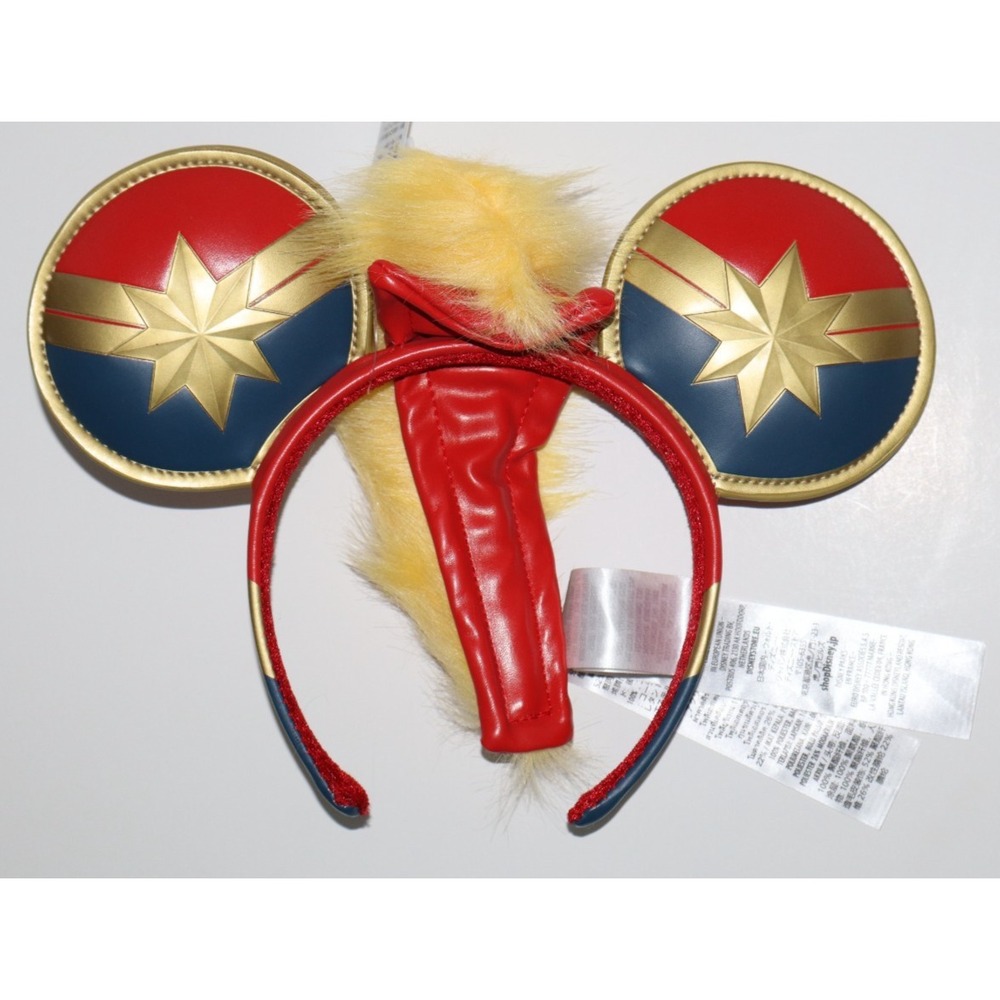 DISNEY PARKS Captain Marvel Mohawk Headband Ears NEW